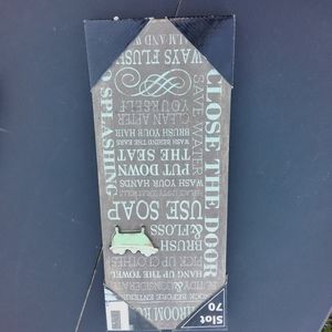 Canvas Bathroom Sign